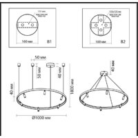 Подвесная люстра Odeon Light Fonda 4317/93L - Превью изображения №2 — Интернет-магазин Time-Shop