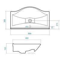  СанитаМебель Тумба под умывальник Эмили-601.800 (белый) - Превью изображения №4 — Интернет-магазин Time-Shop