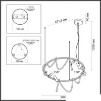 Подвесная люстра Odeon Light Corda 4397/55L - Превью изображения №2 — Интернет-магазин Time-Shop
