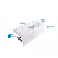 Ванна Triton Персей 190x90 Люкс Flat (с гидромассажем) - Превью изображения №2 — Интернет-магазин Time-Shop