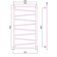 Полотенцесушитель Сунержа Сирокко 1000х500 00-0253-1050 - Превью изображения №4 — Интернет-магазин Time-Shop