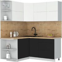 Интерлиния Мила Матте 1.5x1.7 А (белый/черный/дуб бунратти)