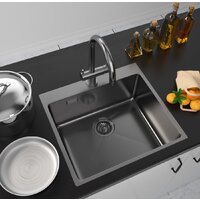 Кухонная мойка ZorG ZRN 5055 Premium PVD Gunblack - Превью изображения №5 — Интернет-магазин Time-Shop