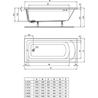 Ванна Ideal Standard Hotline K865901 170x70 (без ножек) - Превью изображения №5 — Интернет-магазин Time-Shop