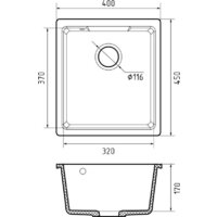 Кухонная мойка GranFest Urban GF-UR-4540 (черный) - Превью изображения №3 — Интернет-магазин Time-Shop