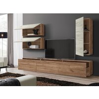 Стенка Артём-Мебель Венеция СН 121.01 (дуб крафт белый/дуб крафт табачный) - Превью изображения №4 — Интернет-магазин Time-Shop