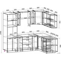 Готовая кухня Интерлиния Мила Gloss 1.88x2.4 правая (белый софт/белый софт/травертин серый) - Превью изображения №6 — Интернет-магазин Time-Shop