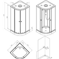 Душевая кабина AM.PM X-Joy 90x90 W94C-401-090MT - Превью изображения №8 — Интернет-магазин Time-Shop
