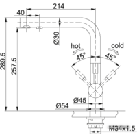 Смеситель Franke Atlas (нержавеющая сталь) 120.0179.978 - Превью изображения №2 — Интернет-магазин Time-Shop