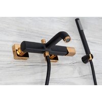 Смеситель Rea Salto REA-B6352 (черный/золотой) - Превью изображения №3 — Интернет-магазин Time-Shop