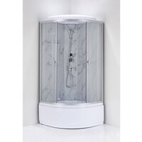 Душевая кабина Водный мир ВМ201 90x90 (белый мрамор) - Превью изображения №2 — Интернет-магазин Time-Shop