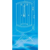 Душевая кабина Водный мир ВМ201 90x90 (белый мрамор) - Превью изображения №3 — Интернет-магазин Time-Shop