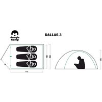 Треккинговая палатка Jungle Camp Dallas 3 (зеленый) - Превью изображения №5 — Интернет-магазин Time-Shop