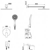 Душевая система  Vieir V343563 - Превью изображения №2 — Интернет-магазин Time-Shop