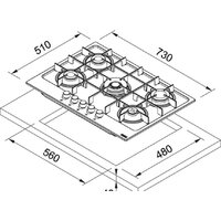 Варочная панель Franke FHMA 755 4G DC XS C - Превью изображения №2 — Интернет-магазин Time-Shop
