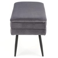 Пуфик Halmar Velva (серый/черный) - Превью изображения №2 — Интернет-магазин Time-Shop