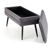 Пуфик Halmar Velva (серый/черный) - Превью изображения №3 — Интернет-магазин Time-Shop