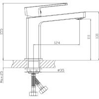 Умывальник Lauter 21478 + Cascade 21СК655BS с сифоном 21635B (черный матовый) - Превью изображения №11 — Интернет-магазин Time-Shop