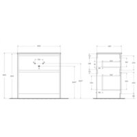  BelBagno Тумба под умывальник KRAFT-800-2C-PIA-RT - Превью изображения №2 — Интернет-магазин Time-Shop