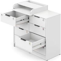 Детский комод Атон Мебель Zeus 1008 ЛДСП с шариковыми направляющими (белый) - Превью изображения №4 — Интернет-магазин Time-Shop