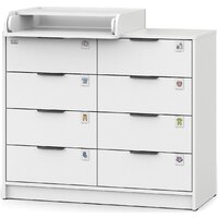 Детский комод Атон Мебель Zeus 1008 ЛДСП с шариковыми направляющими (белый) - Превью изображения №2 — Интернет-магазин Time-Shop