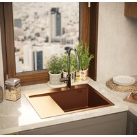 Кухонная мойка Mixline Pro 552928 (бронза, с сифоном) - Превью изображения №4 — Интернет-магазин Time-Shop