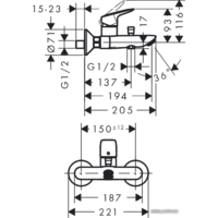 Смеситель Hansgrohe Logis 71400000 - Превью изображения №2 — Интернет-магазин Time-Shop