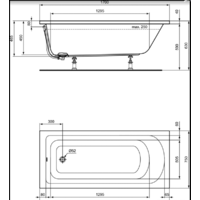Ванна Ideal Standard Hot Line 170x75 K274601 - Превью изображения №2 — Интернет-магазин Time-Shop