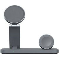 Беспроводное зарядное Magssory Yoga 3 в 1 Charging Station для Samsung Qi2 WCH017m (темно-серый) - Превью изображения №2 — Интернет-магазин Time-Shop