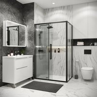 Душевой уголок Grossman Cosmo 110x100x195 120.K33.02.1110.21.02 (черный матовый/стекло шиншилла) - Превью изображения №6 — Интернет-магазин Time-Shop