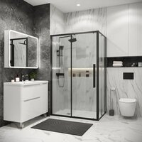 Душевой уголок Grossman Cosmo 110x100x195 120.K33.02.1110.21.02 (черный матовый/стекло шиншилла) - Превью изображения №7 — Интернет-магазин Time-Shop