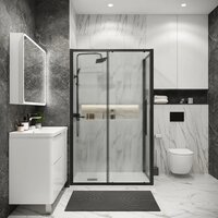 Душевой уголок Grossman Cosmo 110x100x195 120.K33.02.1110.21.02 (черный матовый/стекло шиншилла) - Превью изображения №8 — Интернет-магазин Time-Shop