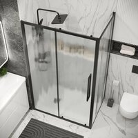 Душевой уголок Grossman Cosmo 110x100x195 120.K33.02.1110.21.02 (черный матовый/стекло шиншилла) - Превью изображения №9 — Интернет-магазин Time-Shop