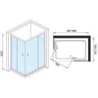 Душевой уголок WeltWasser WW200 200QS22-10080 - Превью изображения №6 — Интернет-магазин Time-Shop