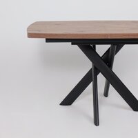 Кухонный стол Мамадома Leonel-130 раздвижной 130-165х85 (дуб веллингтон/черный) - Превью изображения №11 — Интернет-магазин Time-Shop