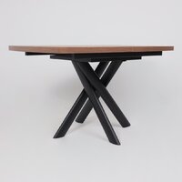 Кухонный стол Мамадома Leonel-130 раздвижной 130-165х85 (дуб веллингтон/черный) - Превью изображения №9 — Интернет-магазин Time-Shop