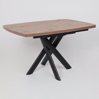 Кухонный стол Мамадома Leonel-130 раздвижной 130-165х85 (дуб веллингтон/черный) - Превью изображения №7 — Интернет-магазин Time-Shop