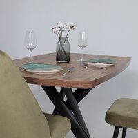 Кухонный стол Мамадома Leonel-130 раздвижной 130-165х85 (дуб веллингтон/черный) - Превью изображения №5 — Интернет-магазин Time-Shop