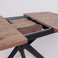 Кухонный стол Мамадома Leonel-130 раздвижной 130-165х85 (дуб веллингтон/черный) - Превью изображения №14 — Интернет-магазин Time-Shop