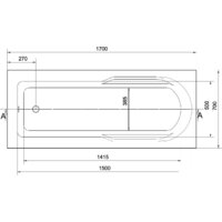 Ванна Cersanit Santana 170x70 (с ножками) - Превью изображения №3 — Интернет-магазин Time-Shop