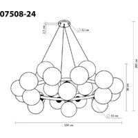 Подвесная люстра Kinklight Сида 07508-24,19 (черный) - Превью изображения №2 — Интернет-магазин Time-Shop