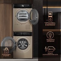 Сушильная машина Weissgauff WD 6010 Heat Pump Champagne - Превью изображения №25 — Интернет-магазин Time-Shop