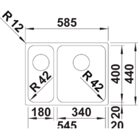 Кухонная мойка Blanco Solis 340/180-U 526129 (левая, полированная) - Превью изображения №2 — Интернет-магазин Time-Shop