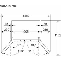 Четырёхдверный холодильник Siemens iQ500 KF96NAXEA - Превью изображения №16 — Интернет-магазин Time-Shop