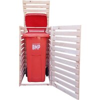 Бокс для мусорного контейнера Четыре Солнца Деревянный (натуральный) - Превью изображения №2 — Интернет-магазин Time-Shop