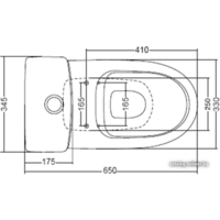 Унитаз напольный Santek Лига [WH302141] - Превью изображения №3 — Интернет-магазин Time-Shop