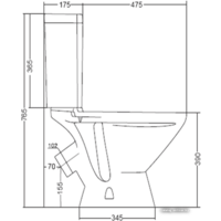 Унитаз напольный Santek Лига [WH302141] - Превью изображения №4 — Интернет-магазин Time-Shop