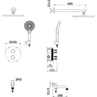 Душевая система  Vieir V343563-G - Превью изображения №2 — Интернет-магазин Time-Shop