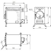 Свободностоящая печь-камин Термофор Нормаль 2 Турбо - Превью изображения №2 — Интернет-магазин Time-Shop