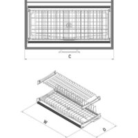 Сушилка для посуды Starax S-5162-A (с алюминиевой рамкой/антрацит) - Превью изображения №4 — Интернет-магазин Time-Shop